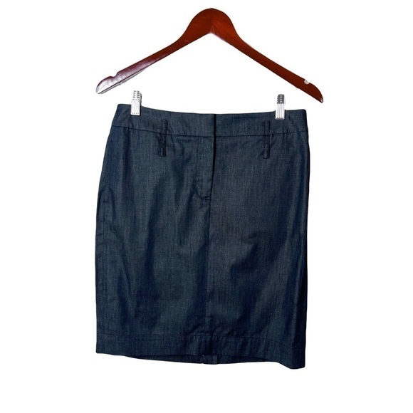 Ann Taylor Loft NWT Petites Womens Size 8P Chambray Pencil Skirt - Picture 1 of 8